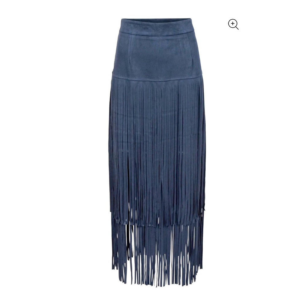 Pinto Ranch - Adore Faux Suede Long Fringe Skirt